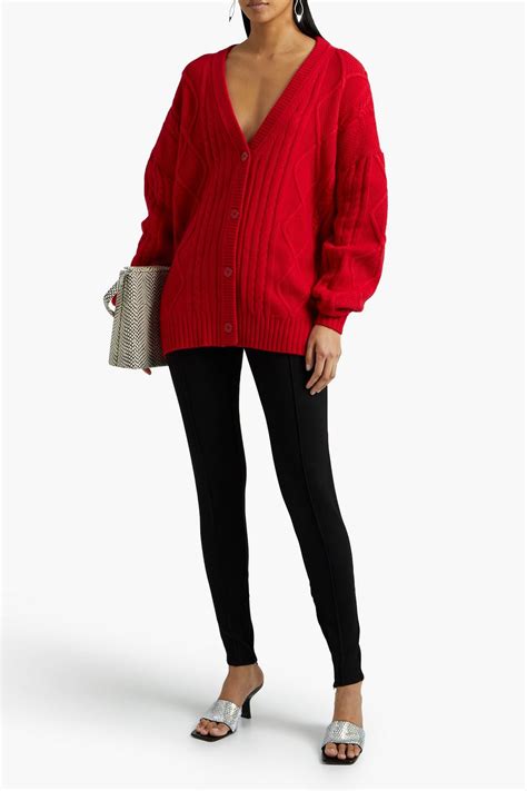 RONNY KOBO Selas Tie Back Cable Knit Cardigan THE OUTNET