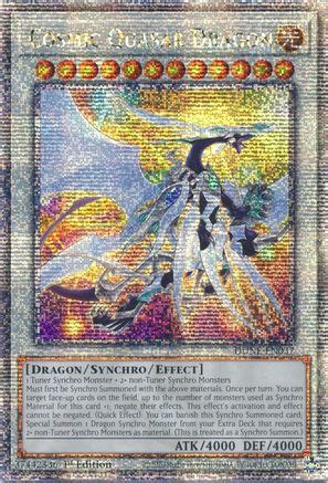 Cosmic Quasar Dragon Quarter Century Secret Rare Duelist Nexus Yugioh