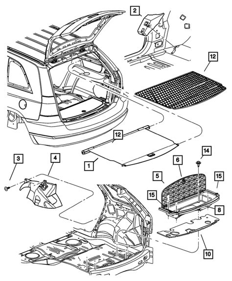 2004 2008 Chrysler Pacifica Cargo Net Tw70dx9aa My Mopar Parts