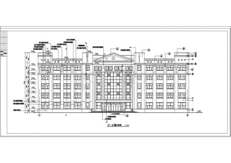 办公楼设计某办公楼建筑全套cad施工图纸（含设计说明）图纸设计说明土木在线