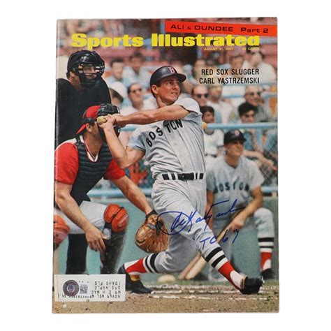 Carl Yastrzemski Signed 1967 Sports Illustrated Inscribed Tc 67