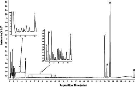 Hplcdad Qtof Ms Base Peak Chromatograms In Negative Ion Mode For The