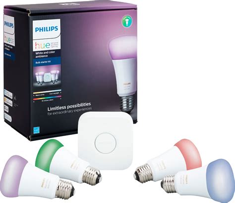 Best Buy Philips Hue A Led Starter Kit White And Color Ambiance