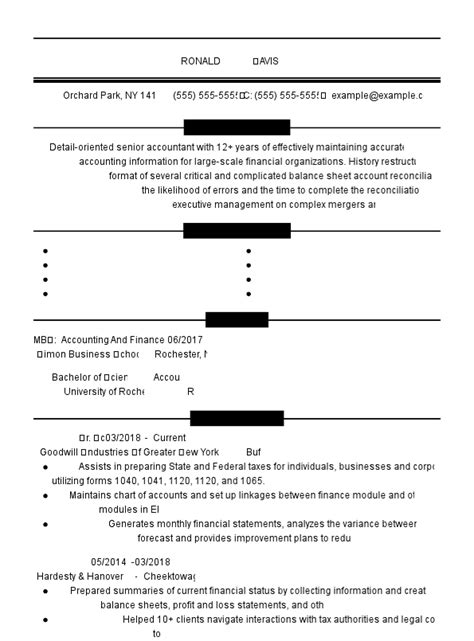 Senior Accountant Cv Examples Accounting Cvs Livecareer