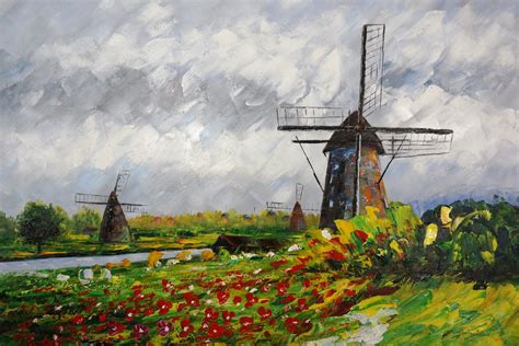 Schilderij Hollandse Molens Te Koop Betaalbarekunstnl Dit