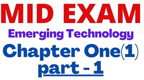 Emerging Technology Exam 👉🏿 Chapter One 1 Sample Questions And