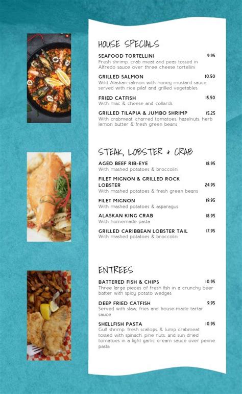 Example Creole Seafood Menu Design Template By Musthavemenus