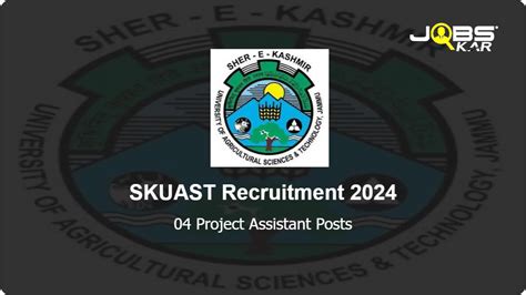 Skuast Recruitment Apply Online For Project Assistant Posts