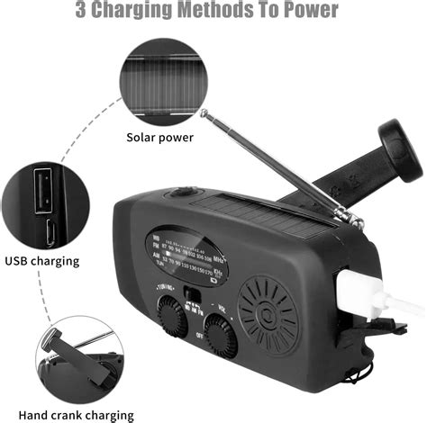 Usb Charged Self Powered Am Fm Radio With Power Bank Portable Solar Radio Hand Crank Radio For