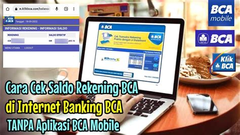 Cara Cek Saldo Di Internet Banking Bca Cara Cek Informasi Saldo