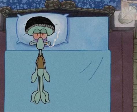 Create Meme Squidward Is Crying In Headphones Tired Squidward