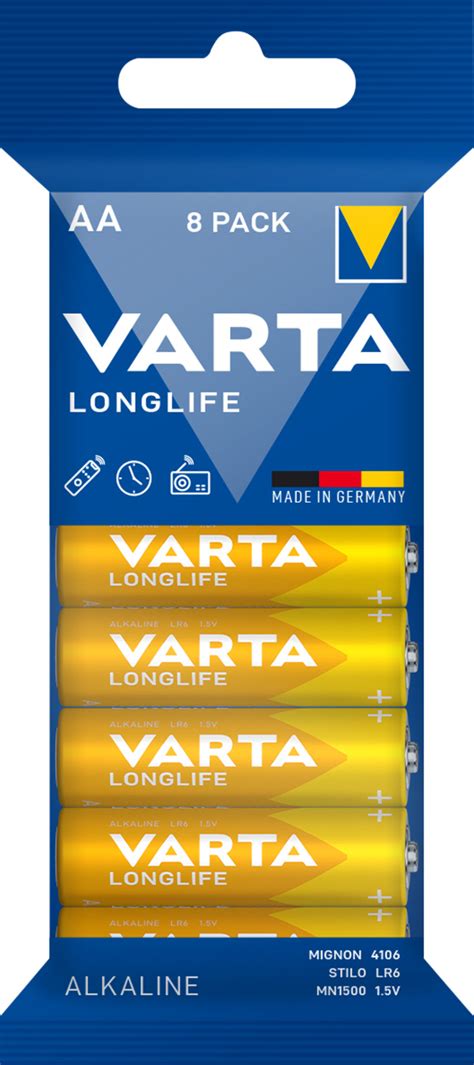 Varta Aa Mignon Longlife Lr6 Batterien 8ter Folie Ttt48de