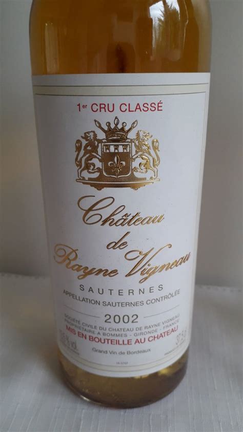 Chateau De Rayne Vigneau Premier Cru Classe Sauternes Bid For Wine