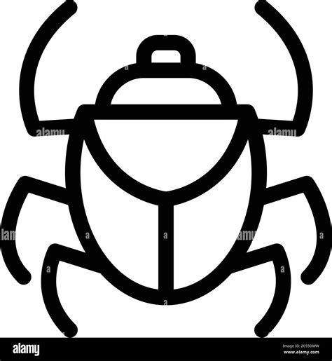 Forest Scarab Beetle Icon Outline Style Stock Vector Image Art Alamy