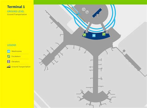 Terminal 1 Toronto Pearson International Airport YYZ Map