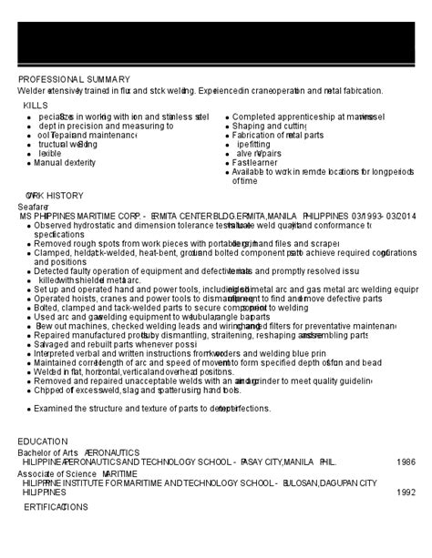 Seafarer Resume Examples And Top Skills