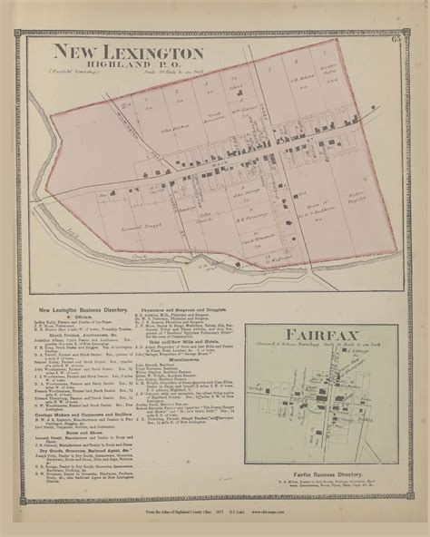 New Lexington, Ohio 1871 - Highland Co. 30 - OLD MAPS