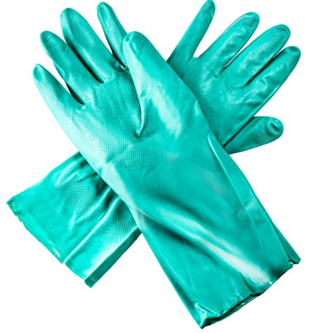 Green Nitrile Lined Chemical Safety Gloves Axiom Marketing