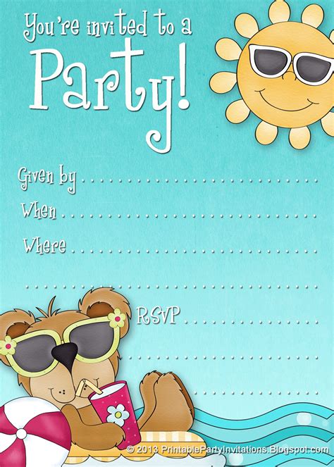 Summer Invitation Templates