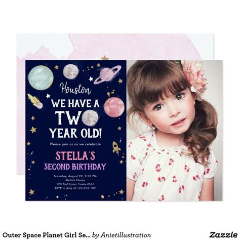 Invitation Sizes Custom Invitations Outer Space Birthday Invitations