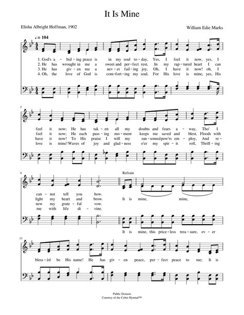 It is mine - William E. Marks Sheet music for Piano (Piano Duo) | Musescore.com