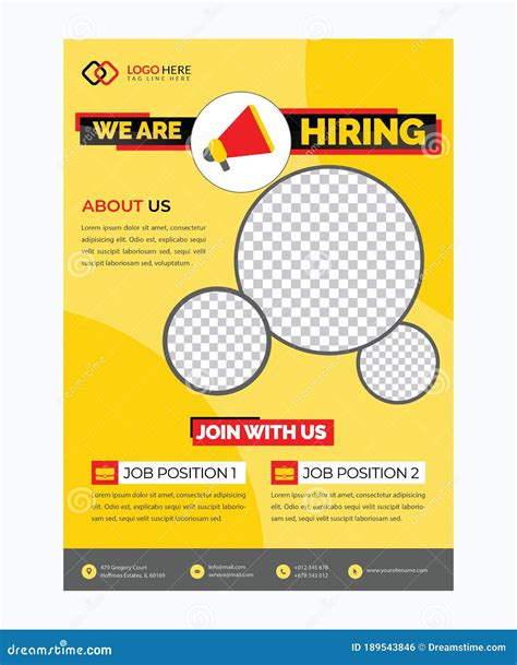 We Are Hiring Job Recruitment Poster For Corporate Use Hiring