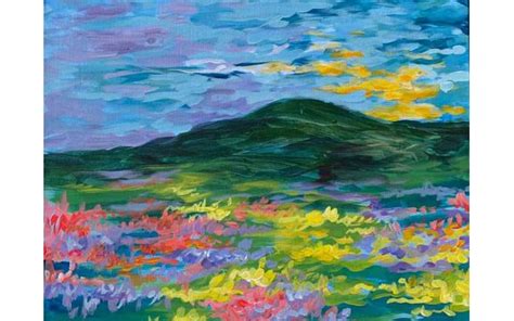 Van Gogh Vino Sip And Paint Vibrant Meadow By Creative Color Art