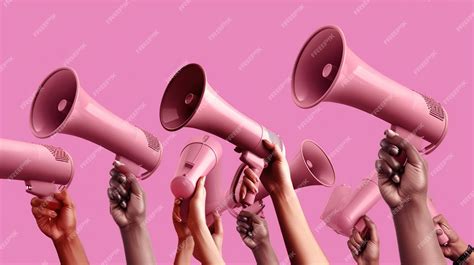 Premium Ai Image Megaphone Bullhorn Megaphone Bullhorn Bullhorn Speaker Pink Background