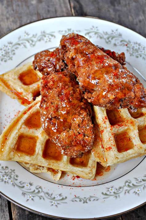 Vegan Chicken And Waffles With Spicy Maple Syrup Rabbit And Wolves