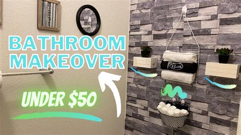 Bathroom Makeover On A Budget 2020 Budget Friendly Dollar Tree Edition Youtube