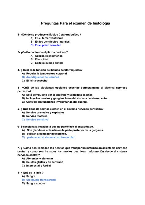 Documento sin título Ayuda Preguntas Para el examen de histología 1