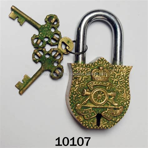 Antique Brass Lock With Crown Embossed Antique Finish Buy Antique Brass Lock With Crown