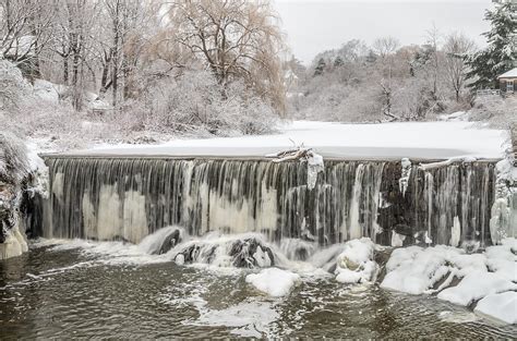 Snow Sleet And Freezing Rain On The Falls Photograph by Stroudwater ...