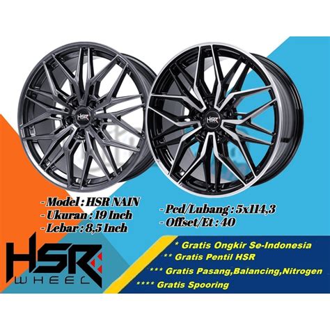 Jual Velg Racing Ring 19 HSR NAIN R19 Pcd 5x114 3 Untuk Mobil Xpander