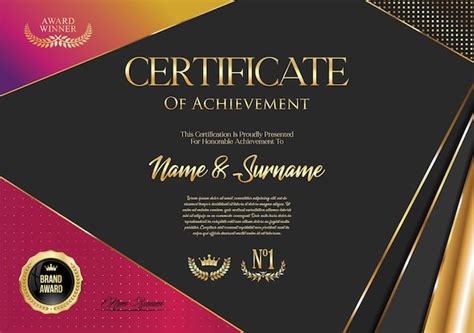 Premium Vector Certificate Or Diploma Retro Vintage Template Vector