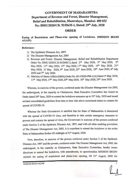 Maharashtra Extended Lockdown Guidelines Pdf Instapdf