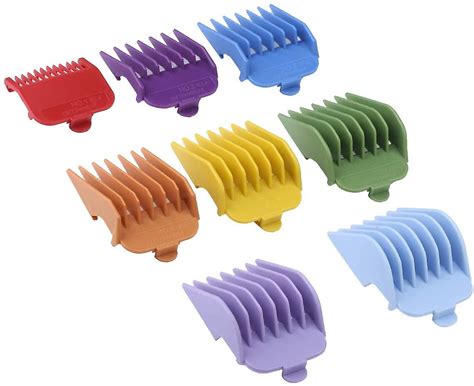 Professional Hair Clipper Guide Combs Replacement Guards Set 8 Color