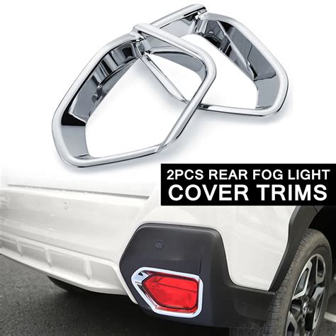 2PCS ABS Chrome Rear Fog Light Lamp Cover Trim Car Decoration For XV