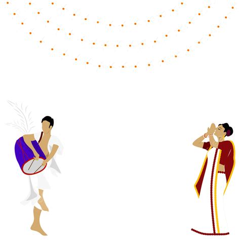 Durga Puja Celebration With Dhaki And Siuli Flowers Vector, Dhaki ...