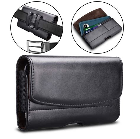 Njjex Iphone Xr Holster Case Premium Leather With Belt Clip And Loops