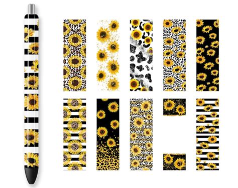 Sunflower Pen Wraps Pen Wraps Pen Wrap Png Pen Wrap Sublimation Pen