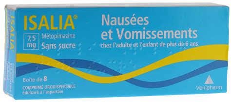 Isalia 7 5 mg nausées et vomissements traitement symptomatique des