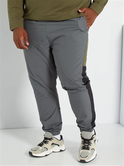 Pantalon De Sport Color Block Gris Kiabi