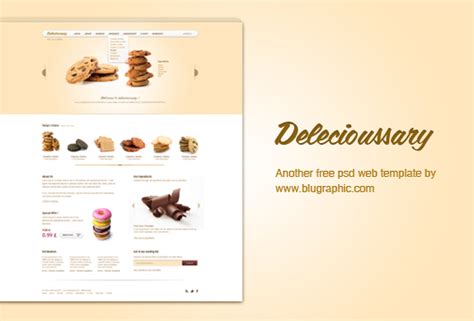 Delecioussary - Cookies Website Template (Psd)