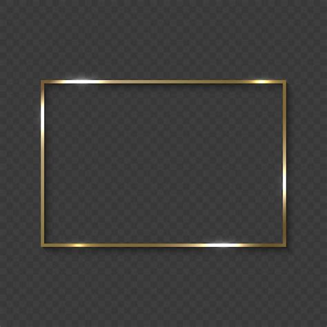 Premium Vector Gold Frame With Shiny Borders