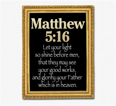 Matthew 5 16 Bible Verse Printable Let Your Light So Shine Etsy