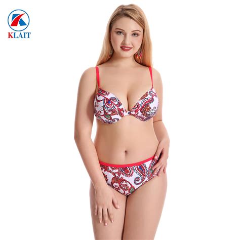 Womens Red Push Up Bikini Plus Size Two Piece Swimsuit With Padding Women Swimsuit And One