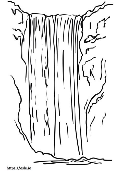 Simple Waterfall Coloring Sheet