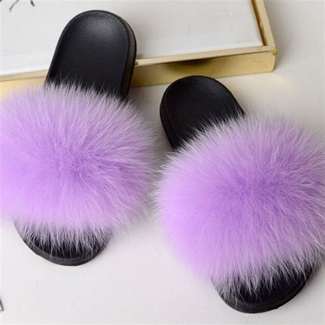 Fur Slides - Etsy