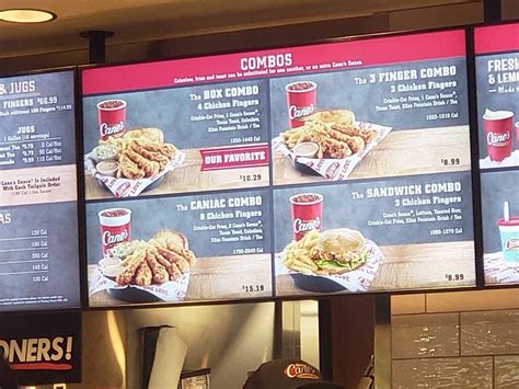 Menu At Raising Cane S Chicken Fingers Fast Food Garden Grove